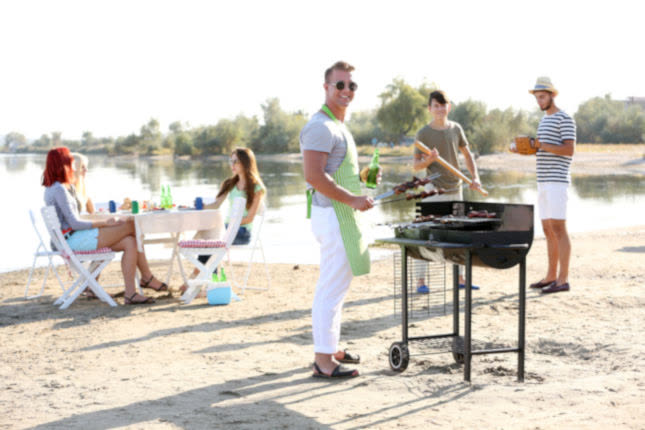 Grillen am Strand